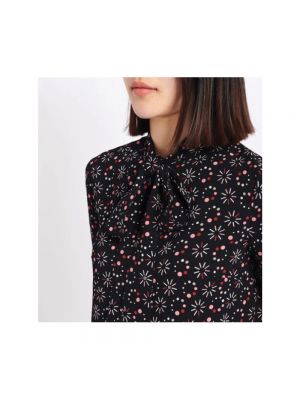 Blusa de flores Emporio Armani negro