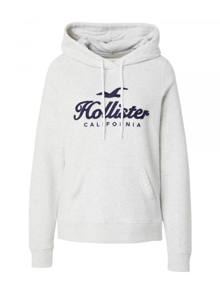 Meleret sweatshirt Hollister grå