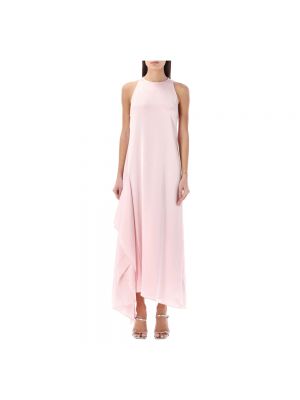 Sukienka długa bez rękawów drapowana Jw Anderson różowa