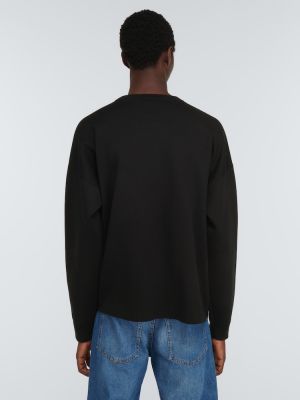 Kokvilnas džemperis bez kapuces Loewe melns