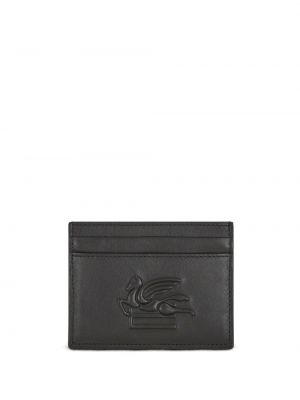 Usnjena denarnica Etro črna
