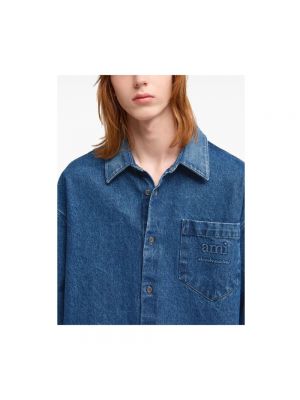 Koszula jeansowa Ami Paris niebieska