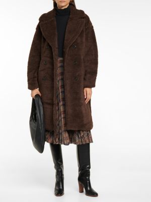 Oversized krátký kabát Polo Ralph Lauren hnedá