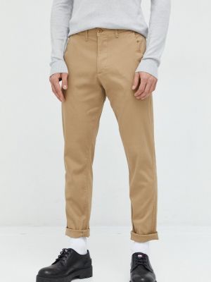 Spodnie dopasowane Abercrombie & Fitch beżowe