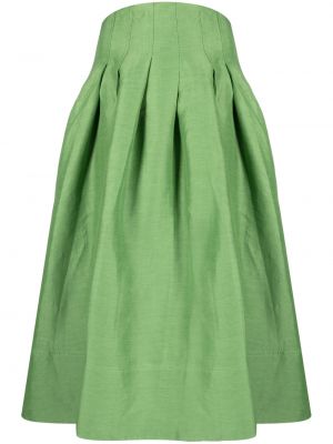 Plisuotas midi sijonas Aje žalia
