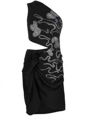 Вечерна рокля с абстрактен десен Iro черно