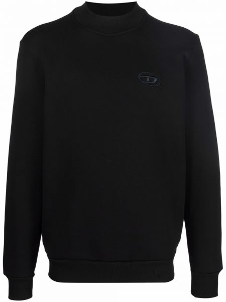 Brodert sweatshirt Diesel svart