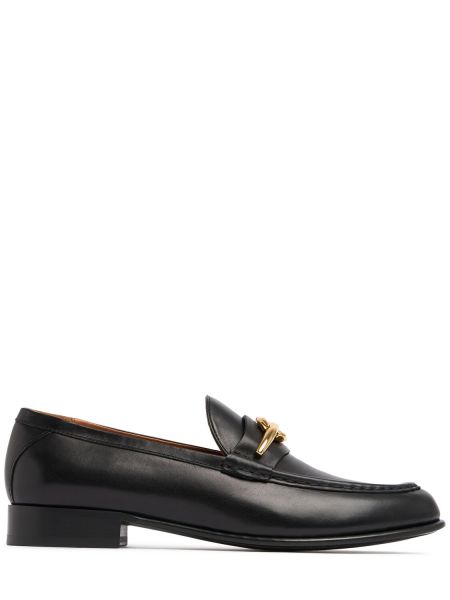 Skinn loafers Valentino Garavani svart