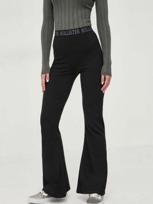 Spodnie z wysoką talią Hollister Co. czarne
