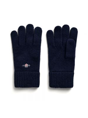 Niebieskie rękawiczki Gant