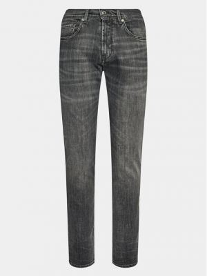 Priliehavé džínsy s rovným strihom Baldessarini sivá