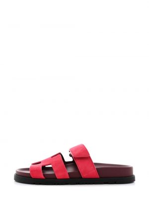 Semišové sandále bez podpätku Hermès Pre-owned ružová