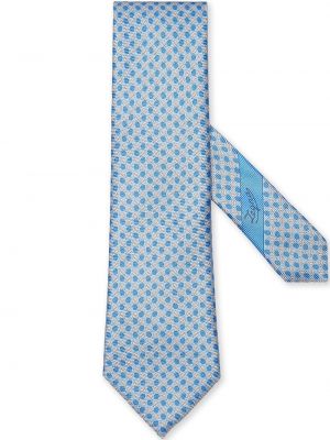 Krawat z printem z jedwabiu Ermenegildo Zegna
