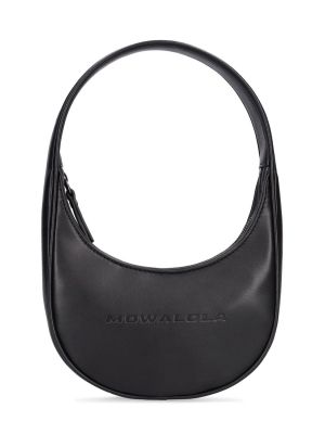 Kožená nákupná taška z ekologickej kože Mowalola čierna