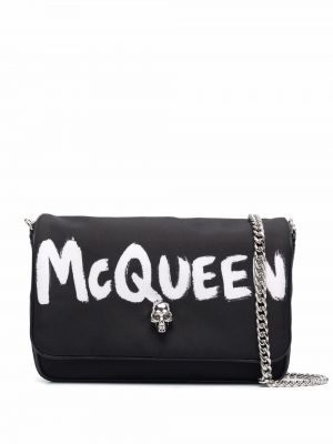 Bolsa con estampado Alexander Mcqueen negro