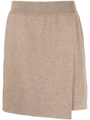 Kašmírové mini sukně Lisa Yang hnědé