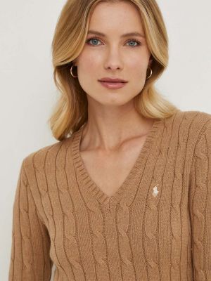 Бежевий бавовняний светр Polo Ralph Lauren