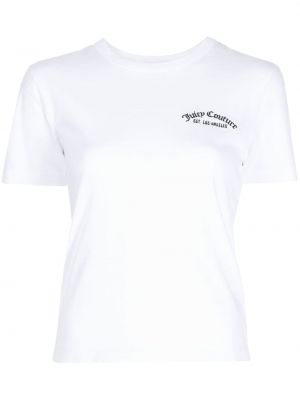 Памучна тениска с принт Juicy Couture бяло