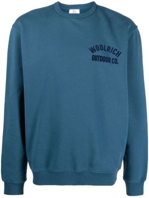 Medvilninis džemperis Woolrich mėlyna