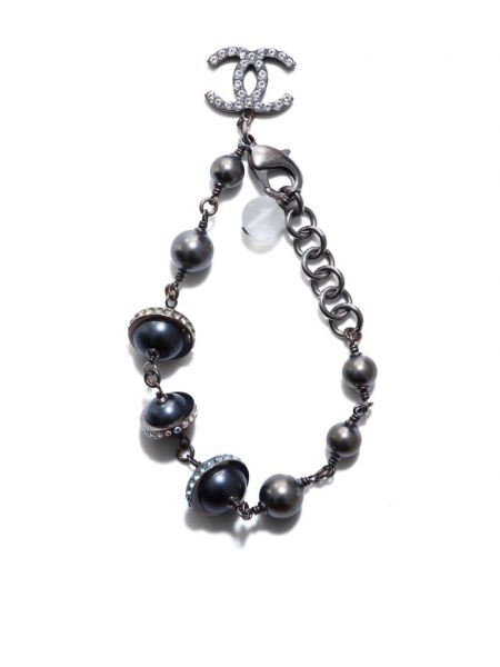 Bracelet avec perles Chanel Pre-owned argenté