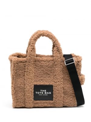 Nákupná taška s kožušinou Marc Jacobs hnedá
