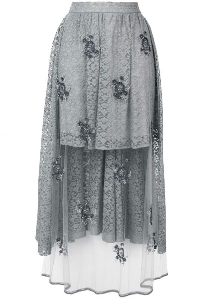 Falda de encaje Stella Mccartney gris