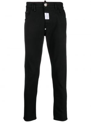 Slim fit jeans med normal passform Philipp Plein svart