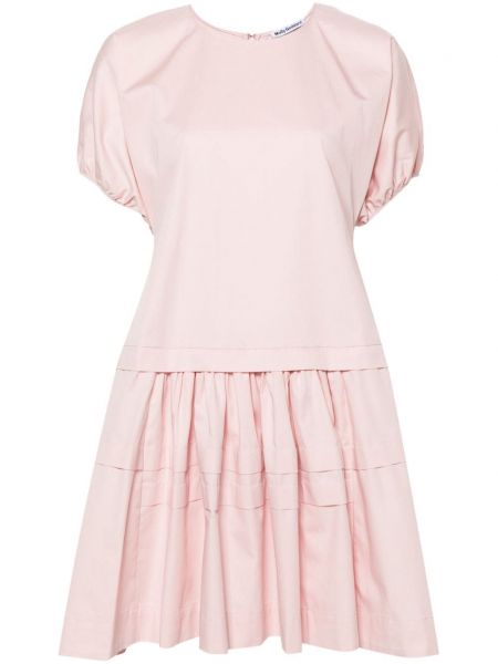Pamučna midi haljina Molly Goddard ružičasta