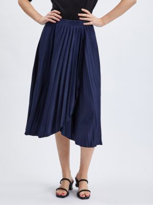 Plisovaná plisovaná midi sukňa Orsay modrá