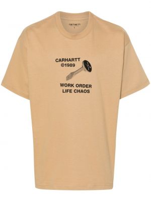 T-shirt con stampa Carhartt Wip marrone