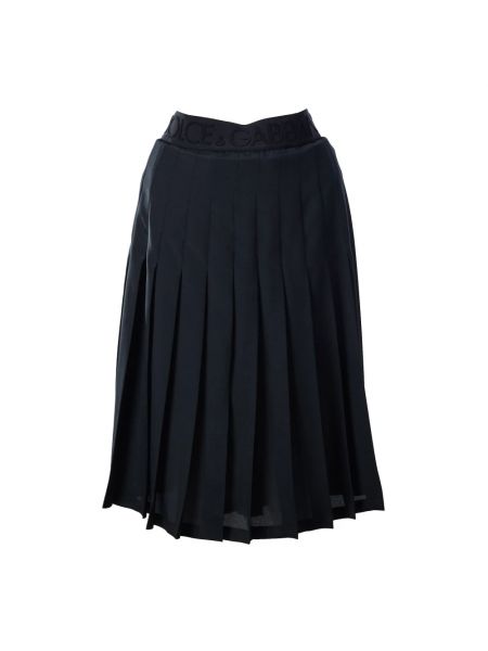 Długa spódnica plisowana Dolce And Gabbana czarna