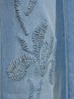 Zvonové džíny s výšivkou Ermanno Scervino modré