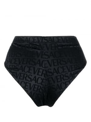 Saténové kalhotky Versace černé