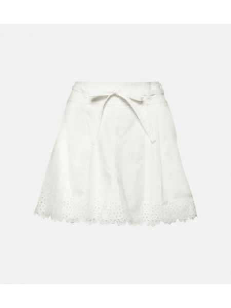 Pantalones cortos de algodón Ulla Johnson blanco