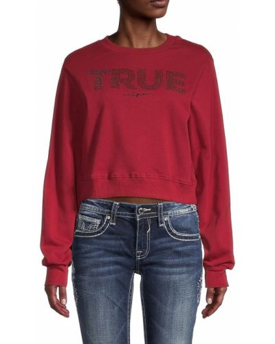 Укороченный пуловер True Religion, красный