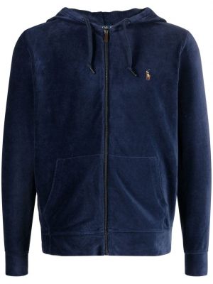 Cord hoodie mit reißverschluss Polo Ralph Lauren blau
