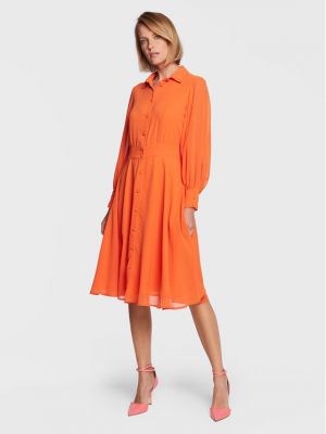 Φόρεμα σε στυλ πουκάμισο Fracomina πορτοκαλί
