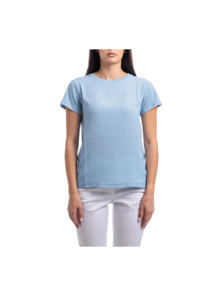 Koszulka z dżerseju z okrągłym dekoltem Seventy niebieska