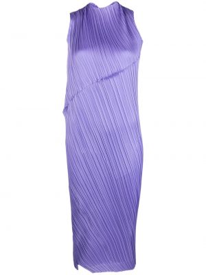 Плисирана миди рокля Issey Miyake виолетово