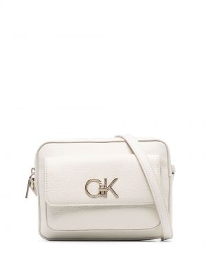 Crossbody väska med fickor Calvin Klein vit