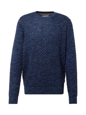 Меланжов пуловер Fynch-hatton синьо