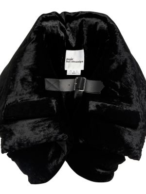Βελούδινος τοπ με αγκράφα Noir Kei Ninomiya μαύρο