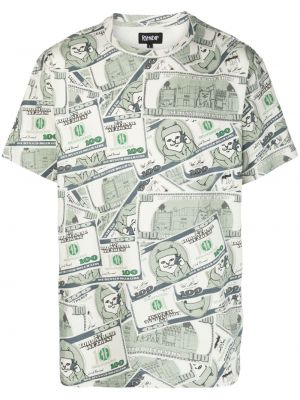 Bavlnené tričko s potlačou Ripndip zelená