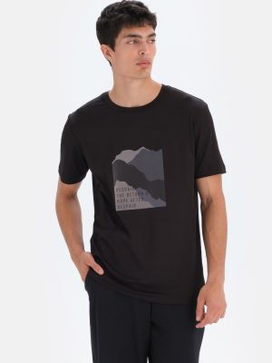 Αθλητική μπλούζα με σχέδιο Dagi μαύρο