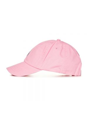 Gorra con bordado de algodón Polo Ralph Lauren rosa