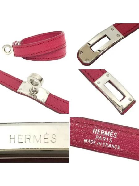 Biustonosz skórzany Hermès Vintage różowy