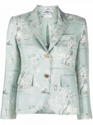 Sport jacquard floral lang blazer Thom Browne grønn