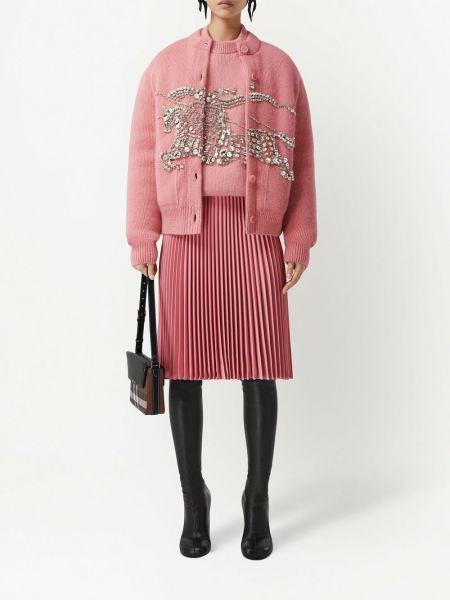 Woll shorts mit plisseefalten Burberry pink