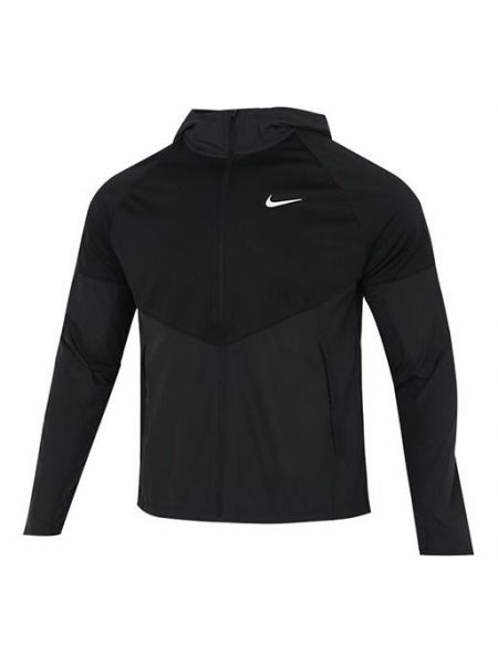 Куртка на молнии с капюшоном Nike черная