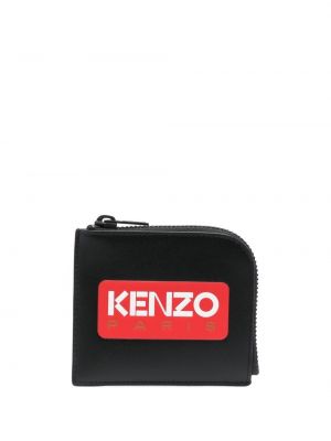 Portefeuille en cuir à imprimé Kenzo